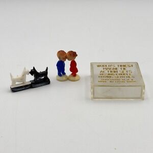 VTG Shackman world's tiniest magnetic kissing couple moving Scotties set RARE!!